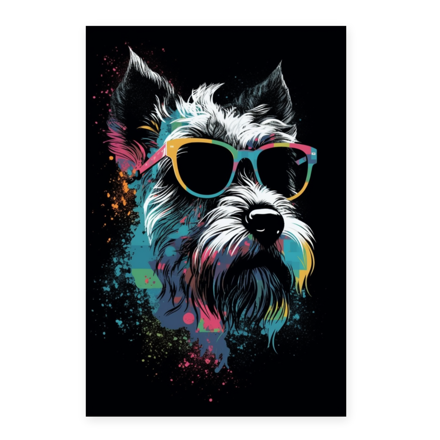 Lámina de Schnauzer con Elvis