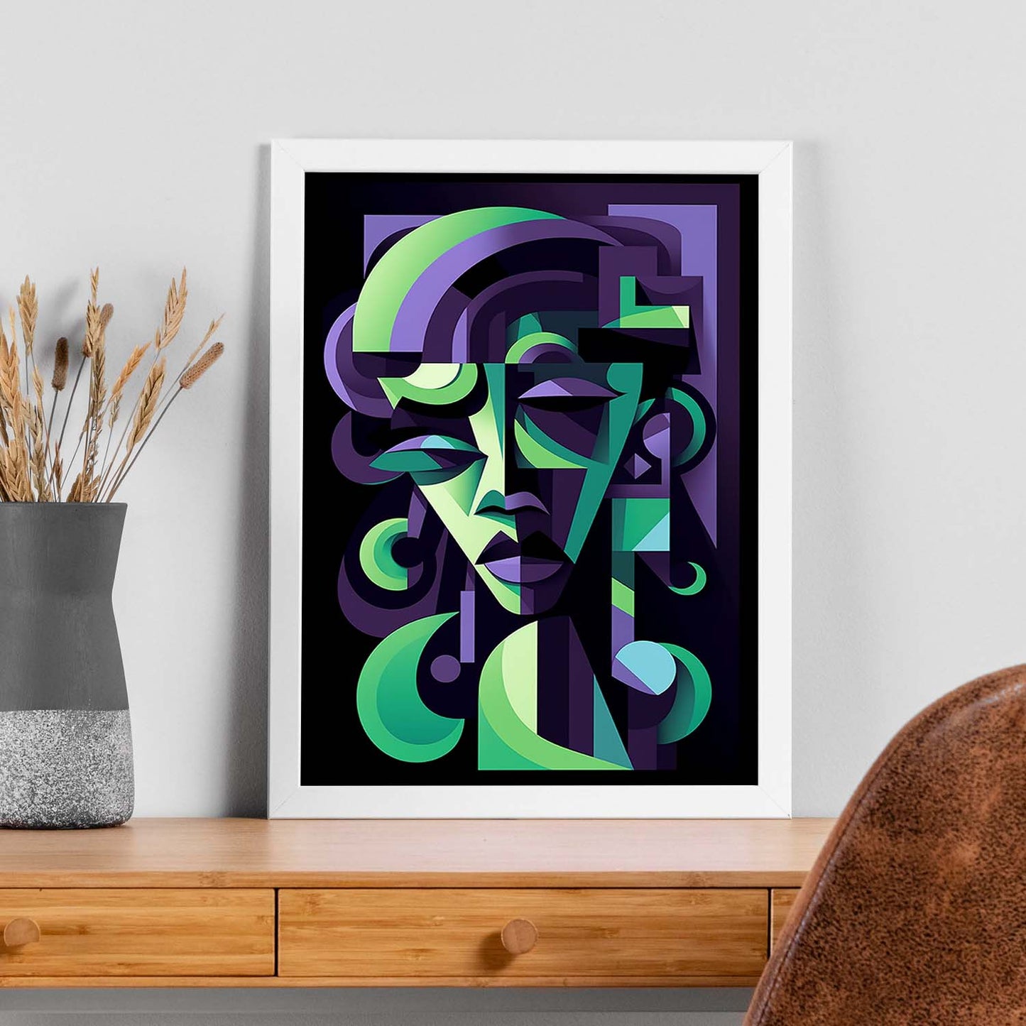 Lámina Ilustración Mujer Negra Elegante