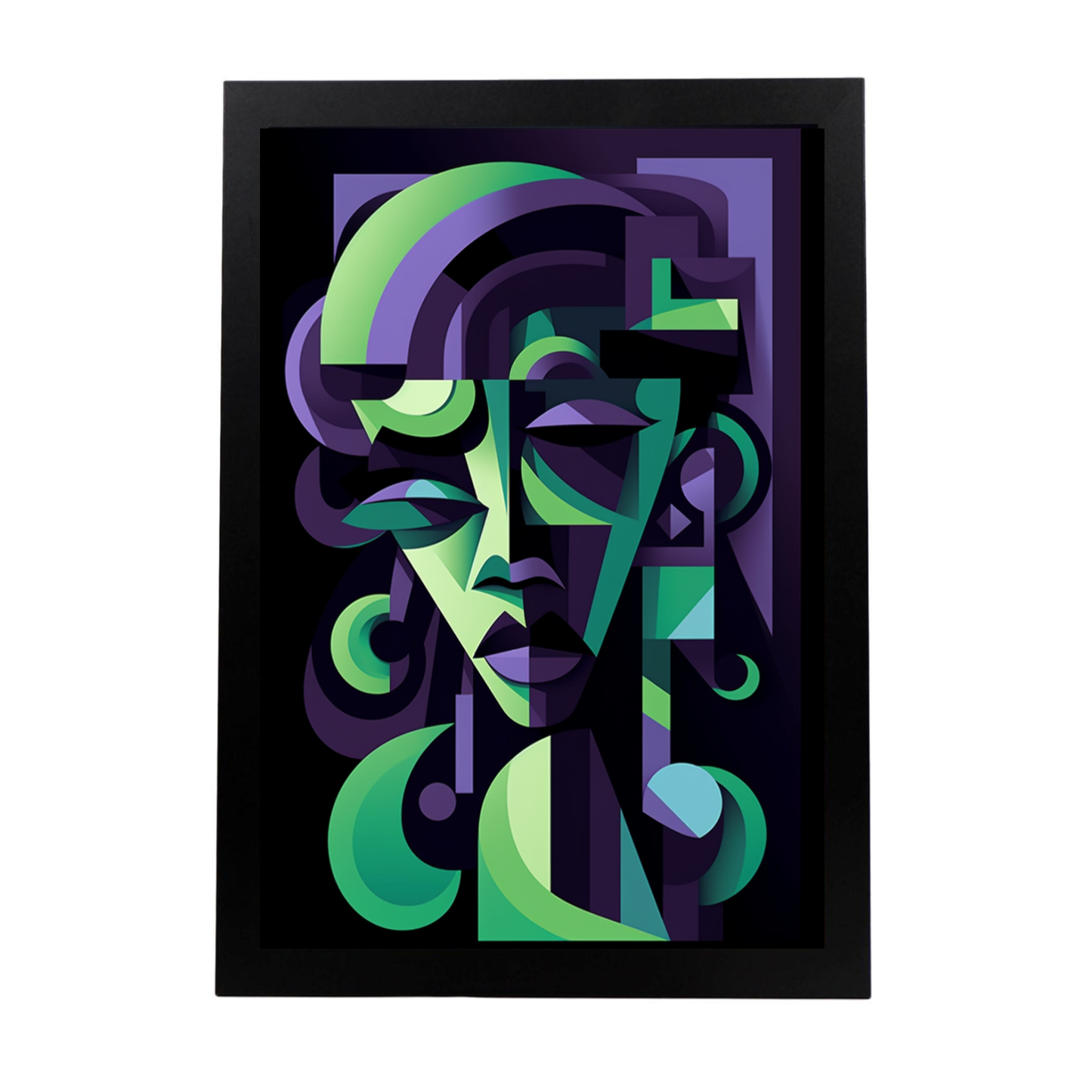 Lámina Ilustración Mujer Negra Elegante