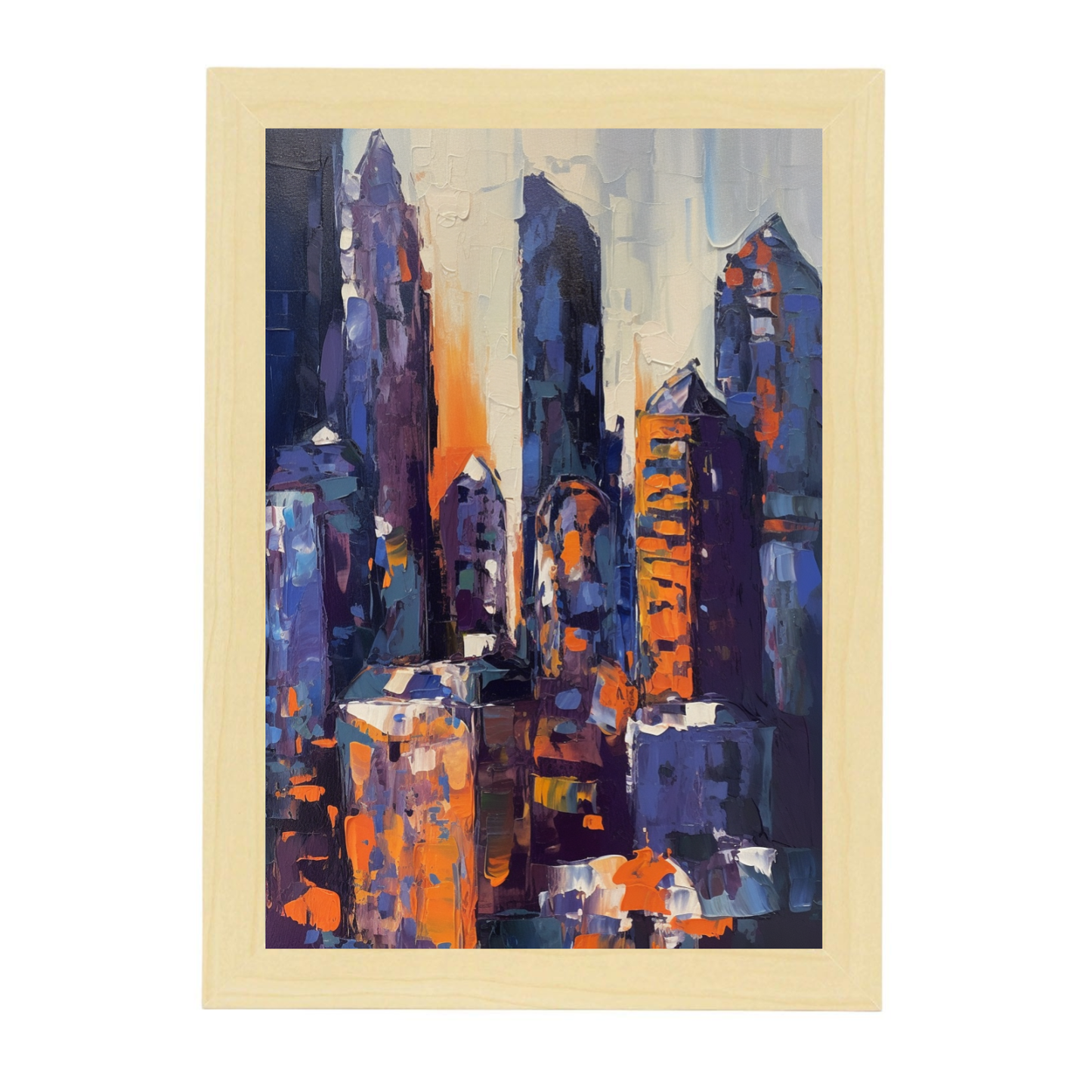 Cartel de Silueta de Ciudad al Atardecer