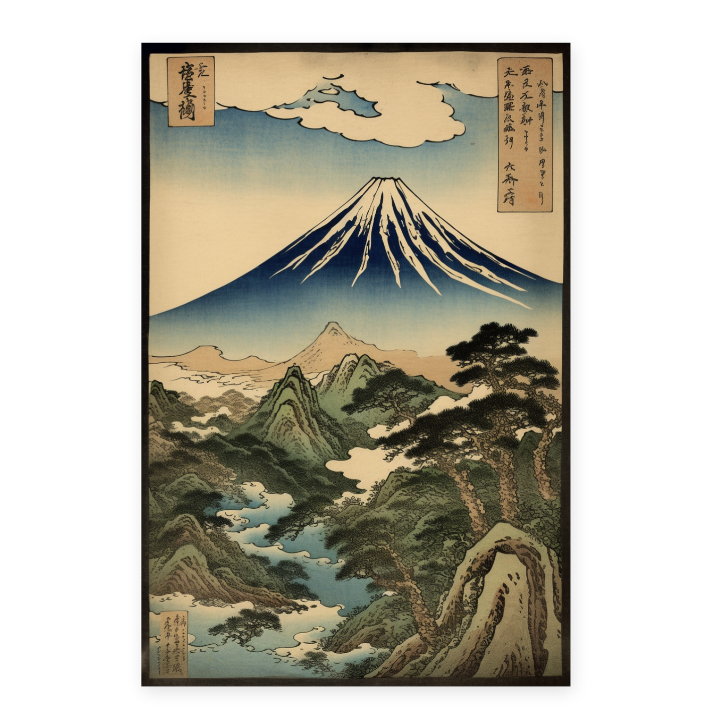 Cartel del artista Katsushika Hokusai