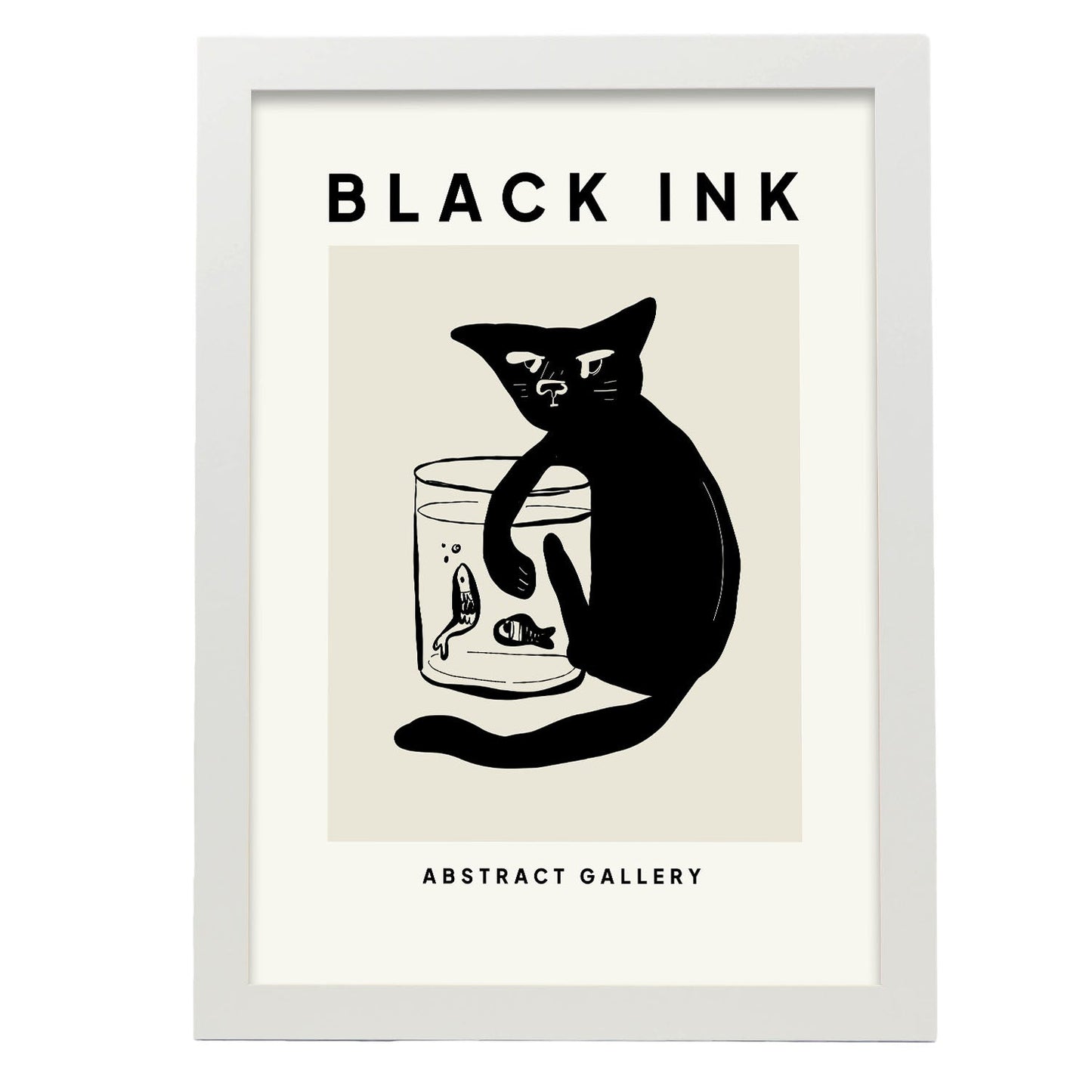 Cat hooking a fish-Artwork-Nacnic-A3-Marco Blanco-Nacnic Estudio SL