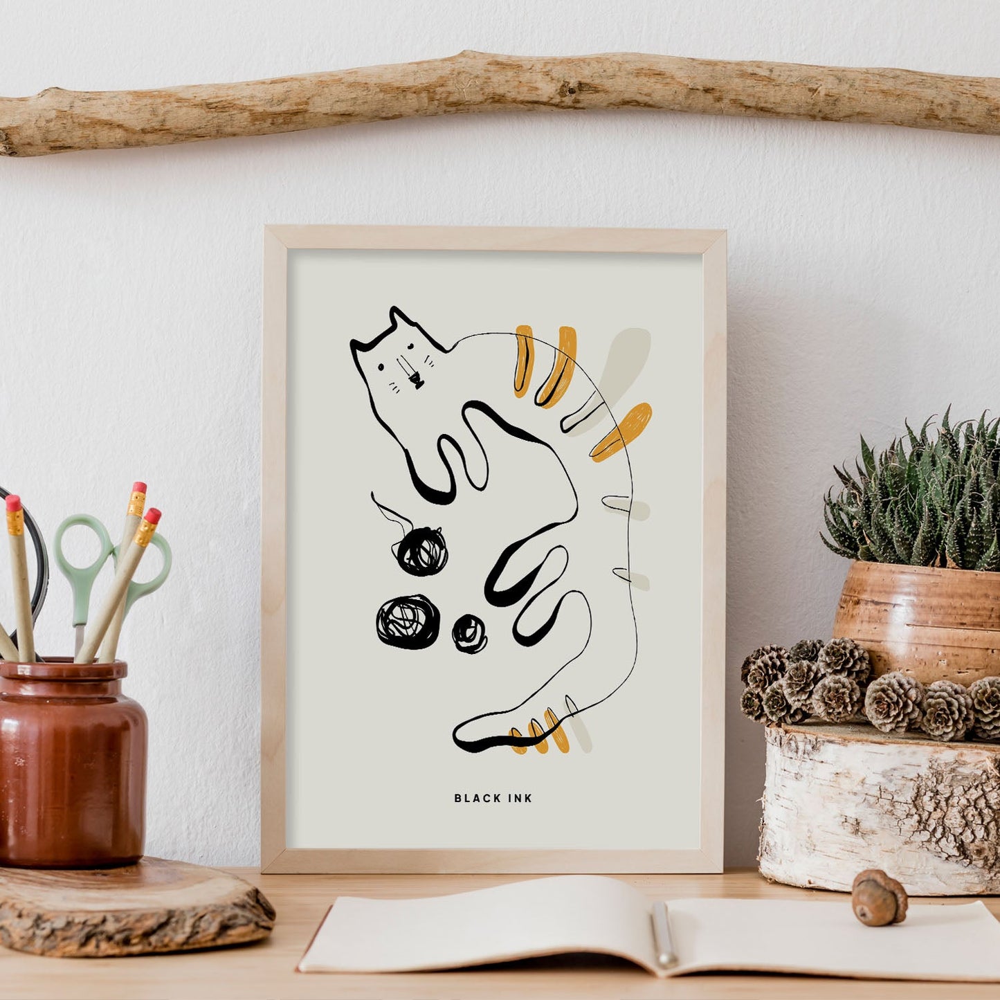 Cat String-Artwork-Nacnic-Nacnic Estudio SL