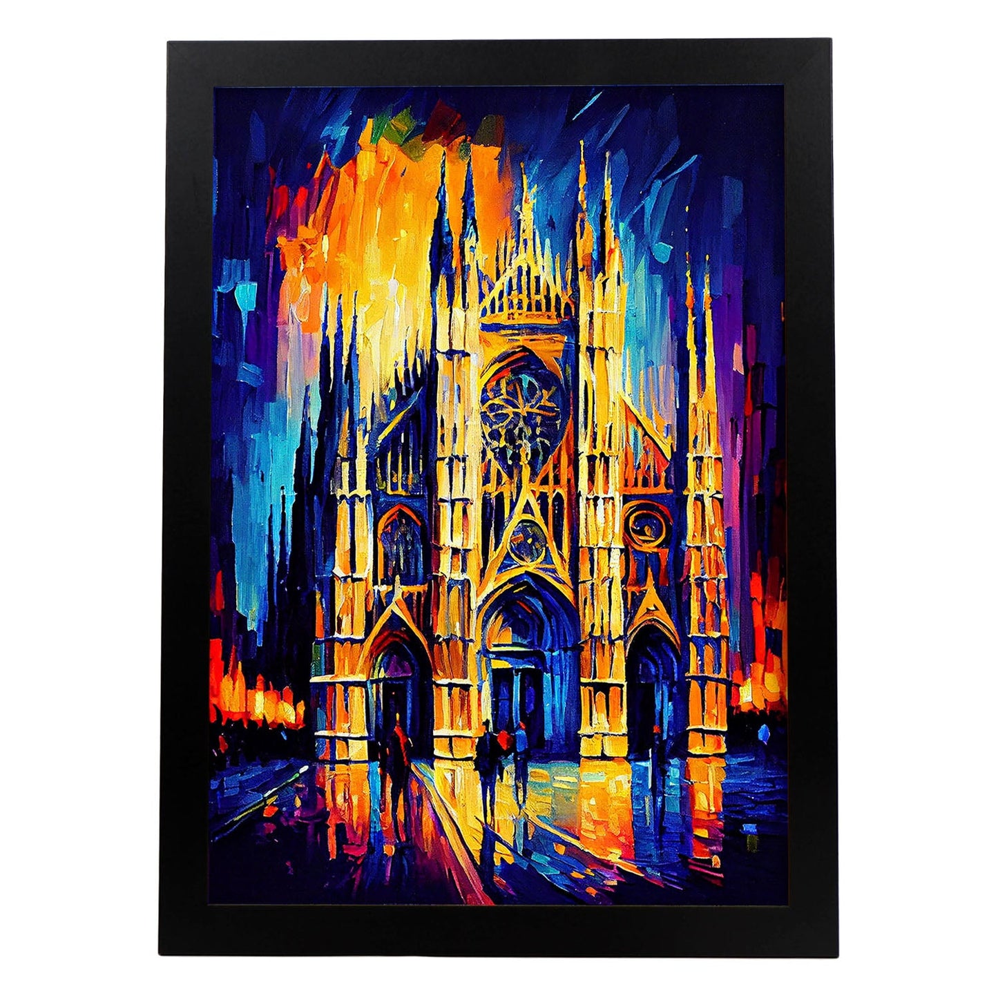 Catedral de Milán Nacnic Milán Italia PERRAMA DE PINTURA DEL OLLO. Estampados de arte de pared estético para el diseño de dormitorio o sala de estar.-Artwork-Nacnic-A4-Sin marco-Nacnic Estudio SL