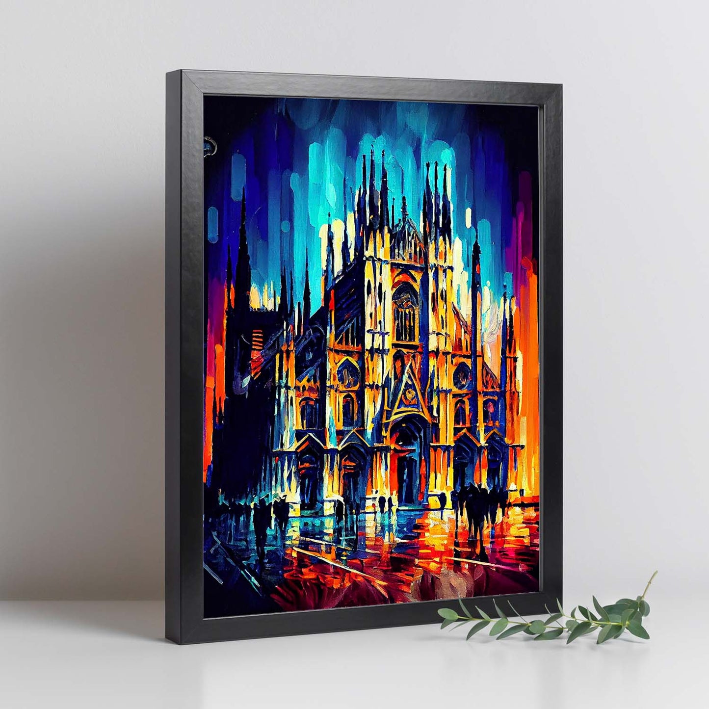 Catedral de Milán Nacnic Milán Italia PERRAMA DE PINTURA DEL OLLO. Estampados de arte de pared estético para el diseño de dormitorio o sala de estar.-Artwork-Nacnic-Nacnic Estudio SL
