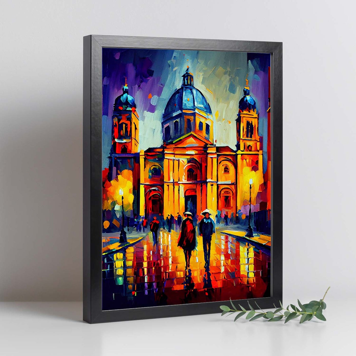 Catedral metropolitana nacnica Ciudad de México México Oil Painti. Estampados de arte de pared estético para el diseño de dormitorio o sala de estar.-Artwork-Nacnic-Nacnic Estudio SL