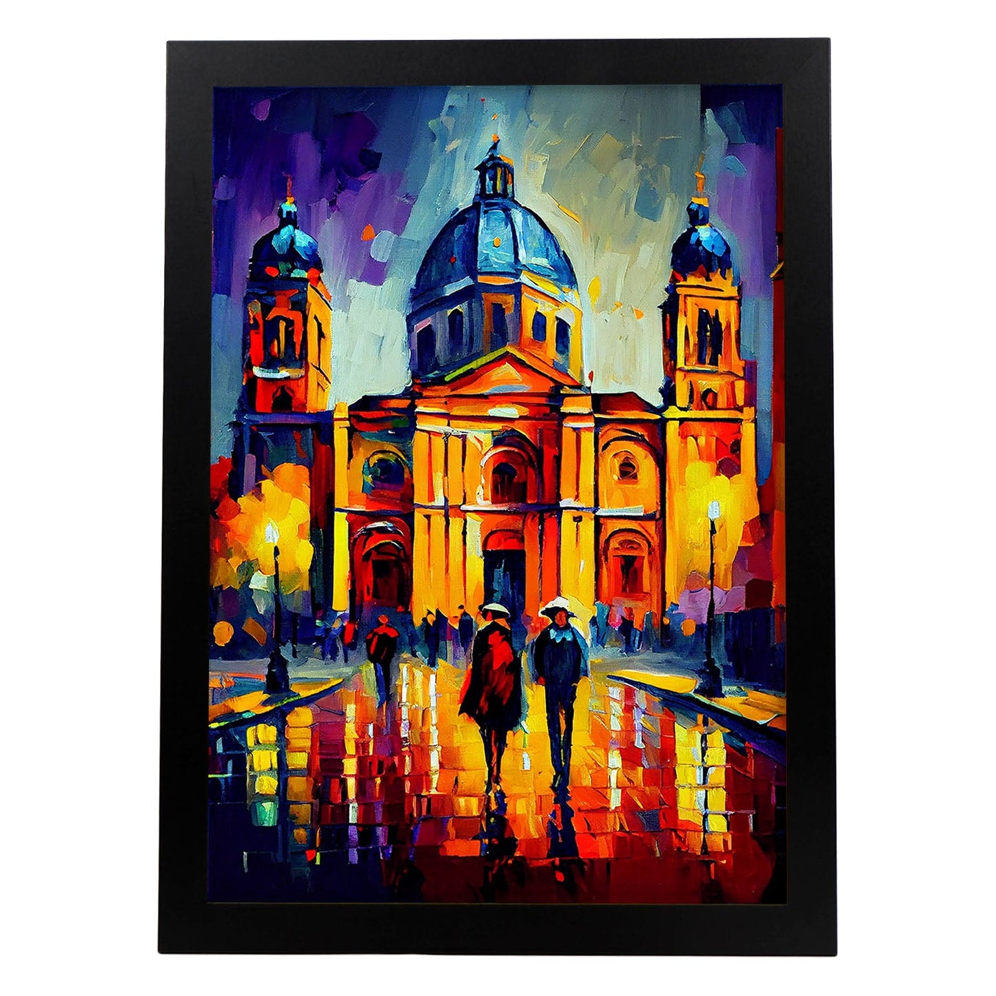 Catedral metropolitana nacnica Ciudad de México México Oil Painti. Estampados de arte de pared estético para el diseño de dormitorio o sala de estar.-Artwork-Nacnic-A4-Sin marco-Nacnic Estudio SL