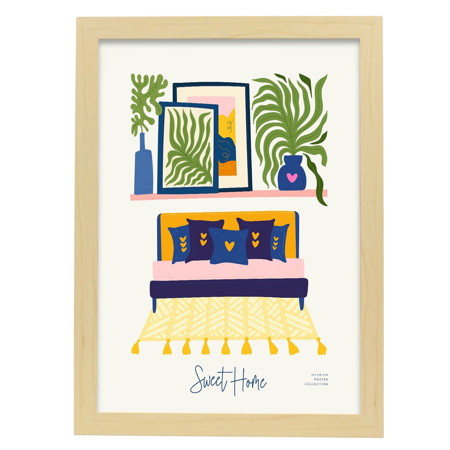 Cheerful Home-Artwork-Nacnic-A3-Marco Madera clara-Nacnic Estudio SL