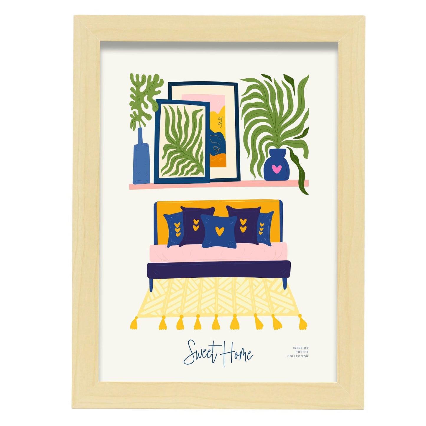 Cheerful Home-Artwork-Nacnic-A4-Marco Madera clara-Nacnic Estudio SL