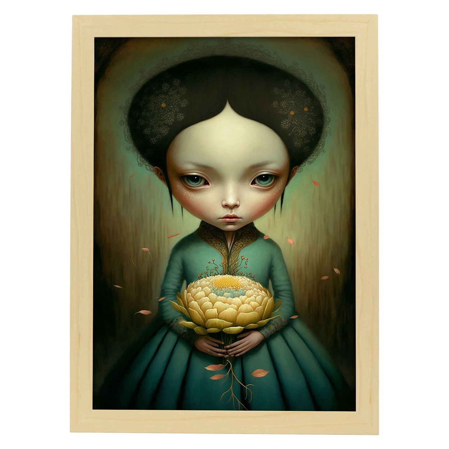 Cinemática supranaturalista nacnica por Duy Huynh Benjamin l 6. Impresiones de arte de pared estética para el diseño de dormitorio o sala de estar.-Artwork-Nacnic-A4-Marco Madera clara-Nacnic Estudio SL