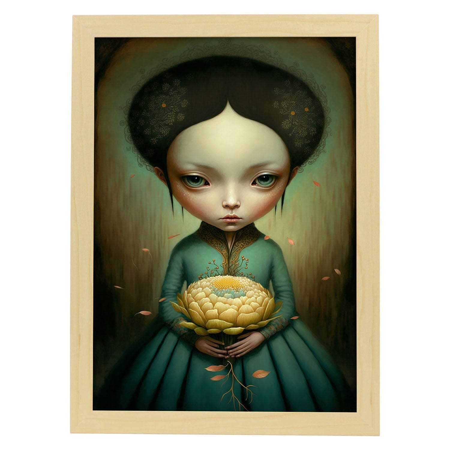 Cinemática supranaturalista nacnica por Duy Huynh Benjamin l 6. Impresiones de arte de pared estética para el diseño de dormitorio o sala de estar.-Artwork-Nacnic-A4-Marco Madera clara-Nacnic Estudio SL