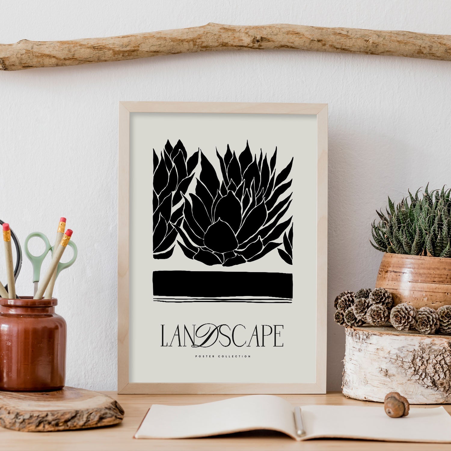 Closeup Succulents-Artwork-Nacnic-Nacnic Estudio SL