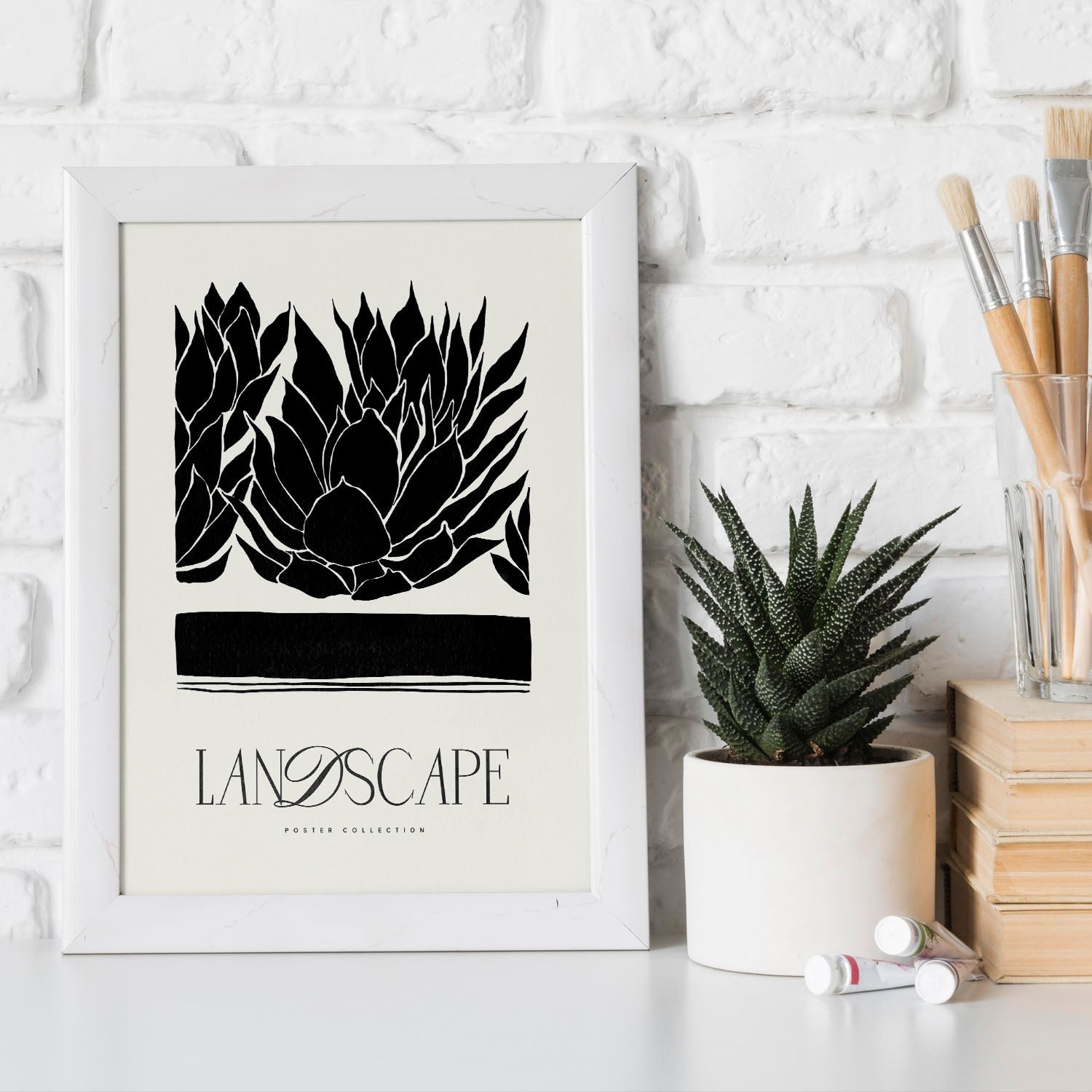 Closeup Succulents-Artwork-Nacnic-Nacnic Estudio SL