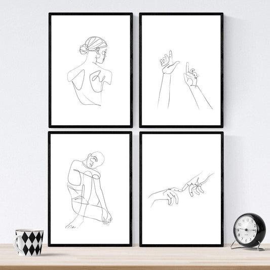 Colección de dibújos. 10 Posters con Ilustraciones con un Solo Trazo. Posters con una Sola Linea.-Artwork-Nacnic-Nacnic Estudio SL