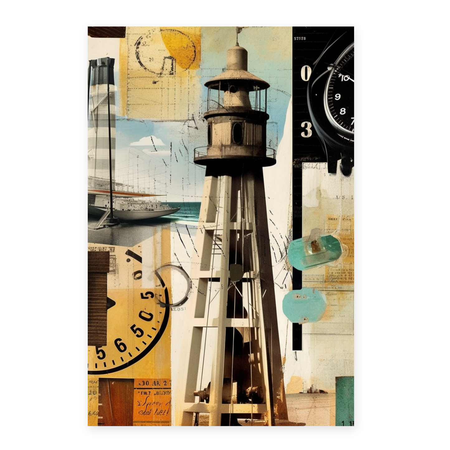 Póster de Collage Vintage - Póster
