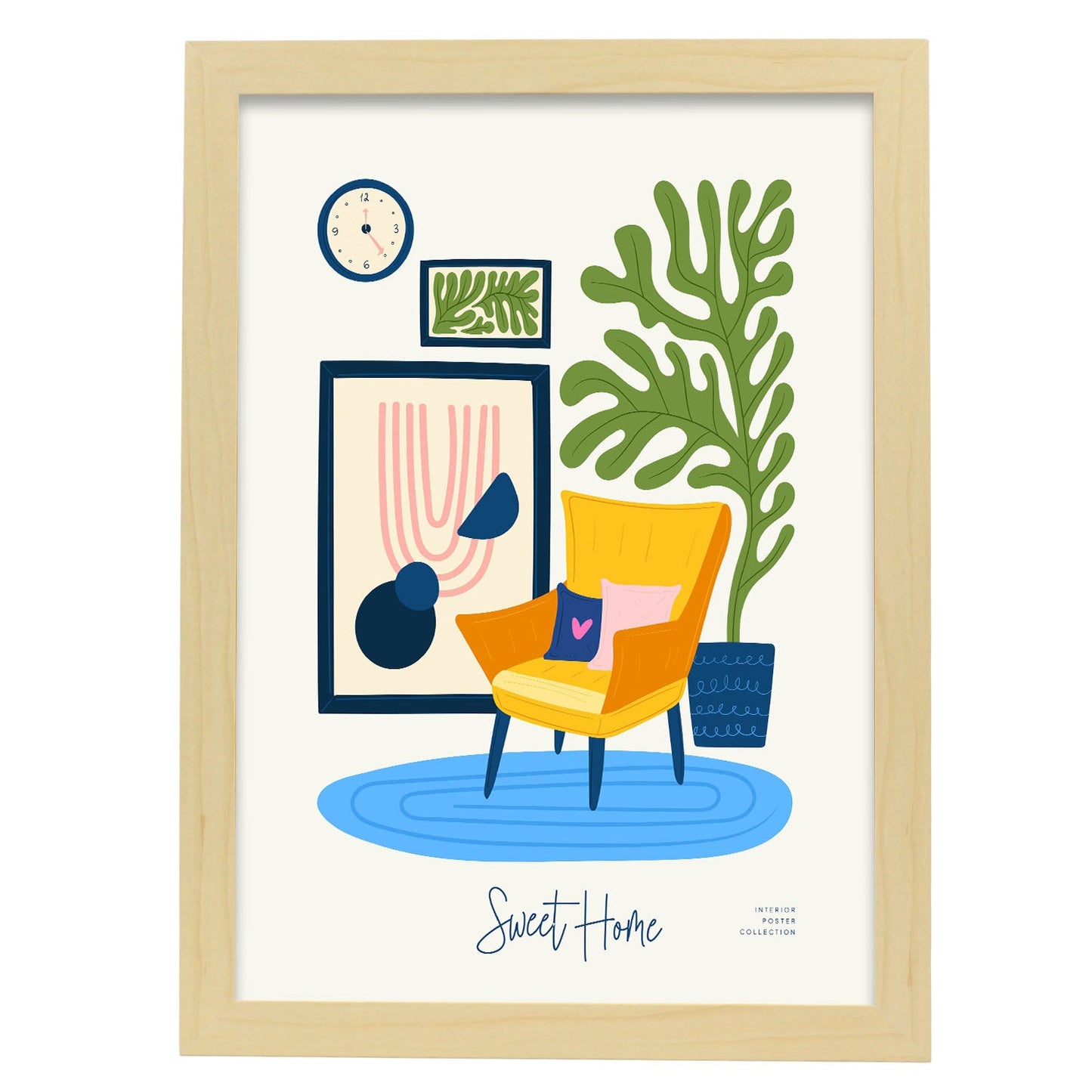 Comfortable Home-Artwork-Nacnic-A3-Marco Madera clara-Nacnic Estudio SL