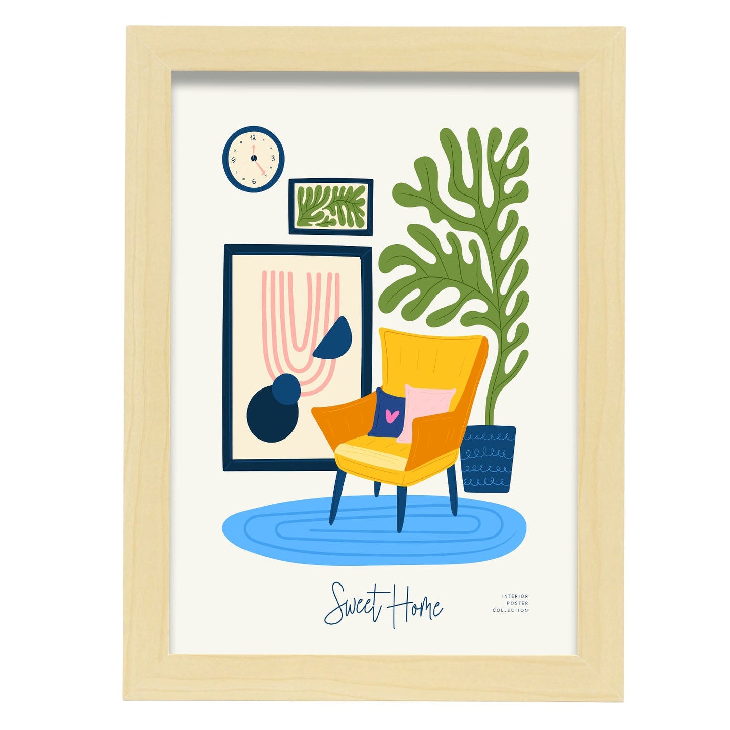Comfortable Home-Artwork-Nacnic-A4-Marco Madera clara-Nacnic Estudio SL
