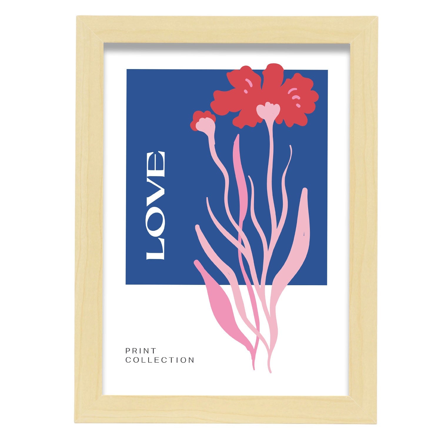 Corn Flowers-Artwork-Nacnic-A4-Marco Madera clara-Nacnic Estudio SL