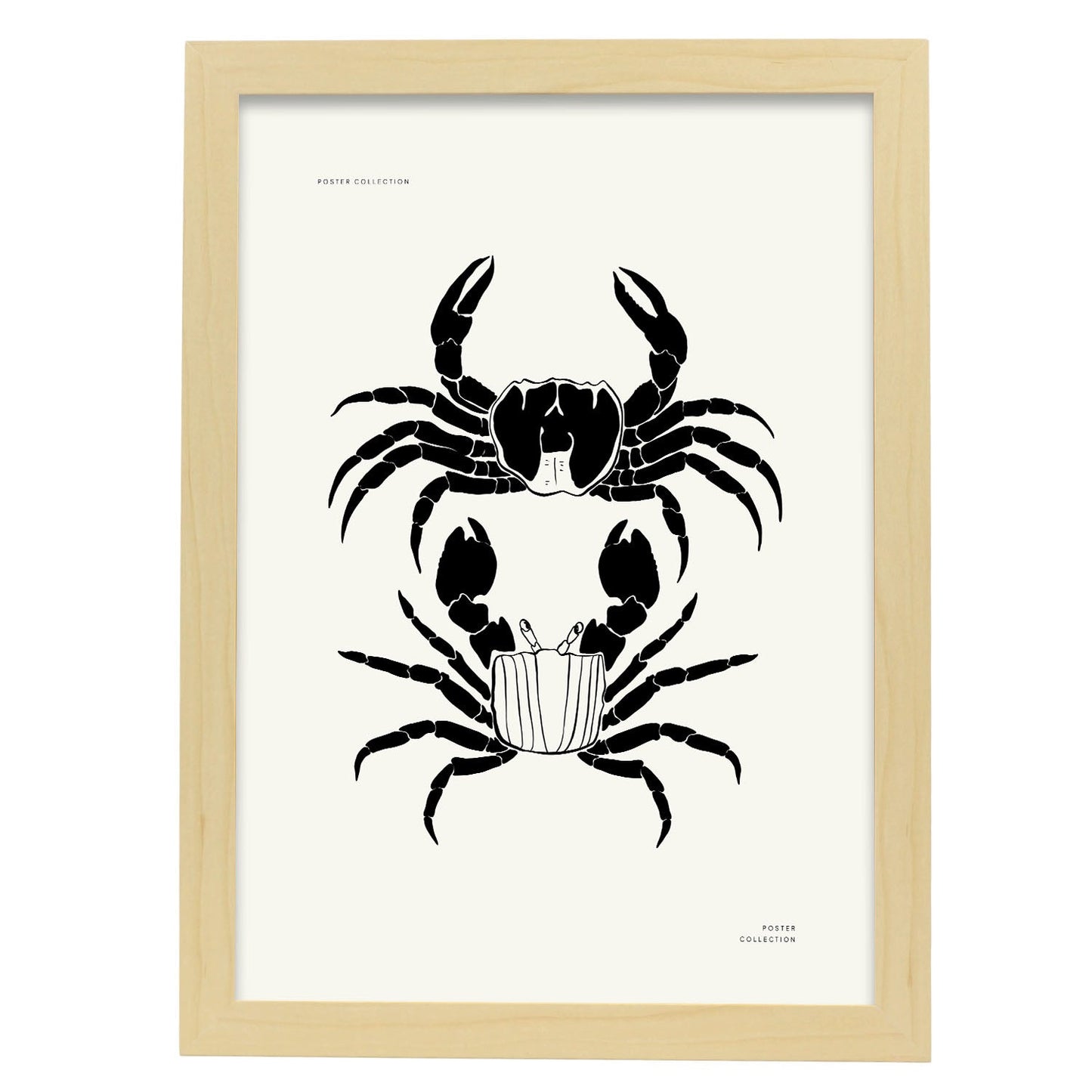 Crab-Artwork-Nacnic-A3-Marco Madera clara-Nacnic Estudio SL