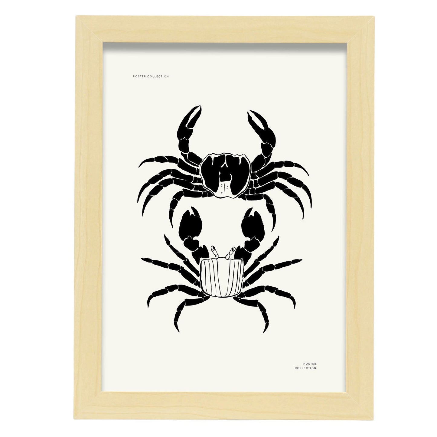 Crab-Artwork-Nacnic-A4-Marco Madera clara-Nacnic Estudio SL