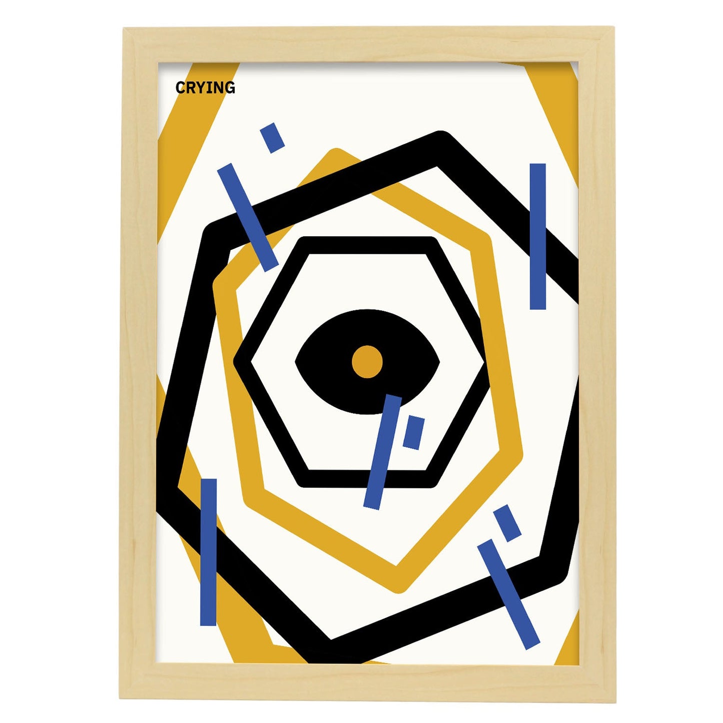 Crying-Artwork-Nacnic-A3-Marco Madera clara-Nacnic Estudio SL