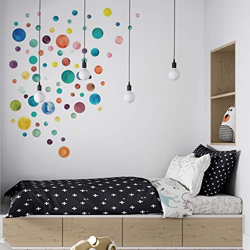 Desmontable redondo impermeable azul verde rojo del oro de punto colorido Celestial Body Design Decoración del dormitorio para el sitio del bebé-Nacnic-Nacnic Estudio SL