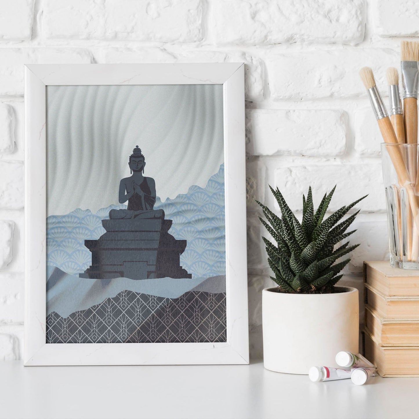 Dharmachakra Mudra Buddha-Artwork-Nacnic-Nacnic Estudio SL