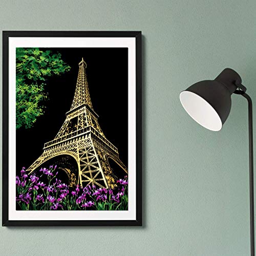 Dibujos para rascar. Torre Eiffel Molinos Holanda Monte Fuji. Láminas con fondo colorido para rascar. Scratch Painting. Manualidad rascar Serie ciudades.Hojas de rascar. Sets de 3 hojas de 40.5*28.5cm-Nacnic-Nacnic Estudio SL