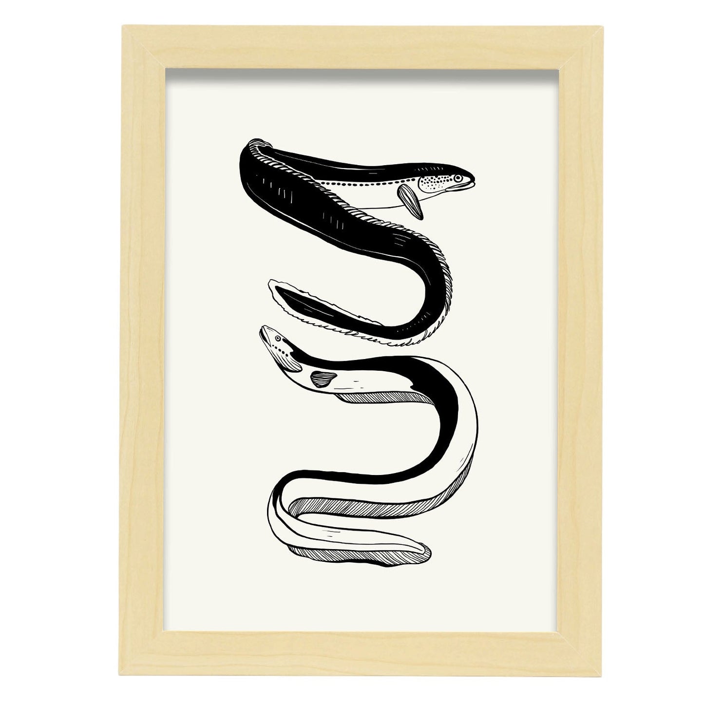 Eels-Artwork-Nacnic-A4-Marco Madera clara-Nacnic Estudio SL