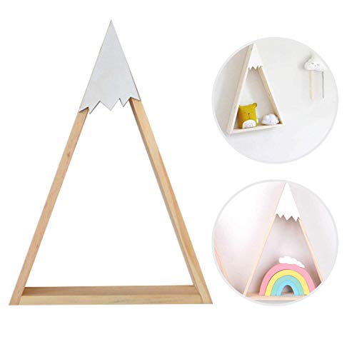 Estantería de pared blanca de estilo nórdico. Estante doble flotante triangular de pared.-Nacnic-Nacnic Estudio SL