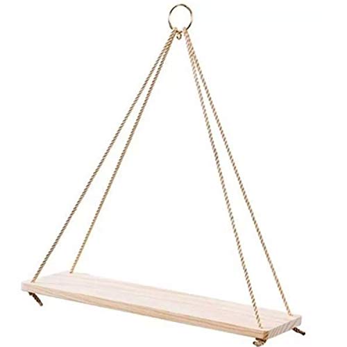 Estantería triangular de pared para colgar. Estantería flotante para niños y bebés, salón, oficina. Estantes de madera para almacenamiento y decoración de interior y exterior. Madera clara, grande-Nacnic-Nacnic Estudio SL