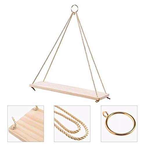 Estantería triangular de pared para colgar. Estantería flotante para niños y bebés, salón, oficina. Estantes de madera para almacenamiento y decoración de interior y exterior. Madera clara, grande-Nacnic-Nacnic Estudio SL