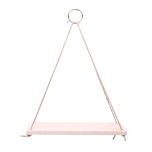 Estantería triangular de pared para colgar. Estantería flotante para niños y bebés, salón, oficina. Estantes de madera para almacenamiento y decoración de interior y exterior. Madera clara, mediana-Nacnic-Nacnic Estudio SL