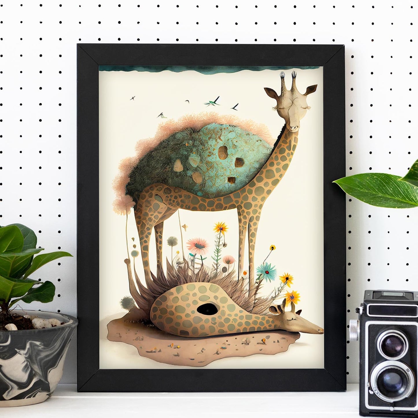 Estilo de precisión de jirafa esponjosa abstracta nácnica. Estampados de arte de pared estético para el diseño de dormitorio o sala de estar.-Artwork-Nacnic-Nacnic Estudio SL