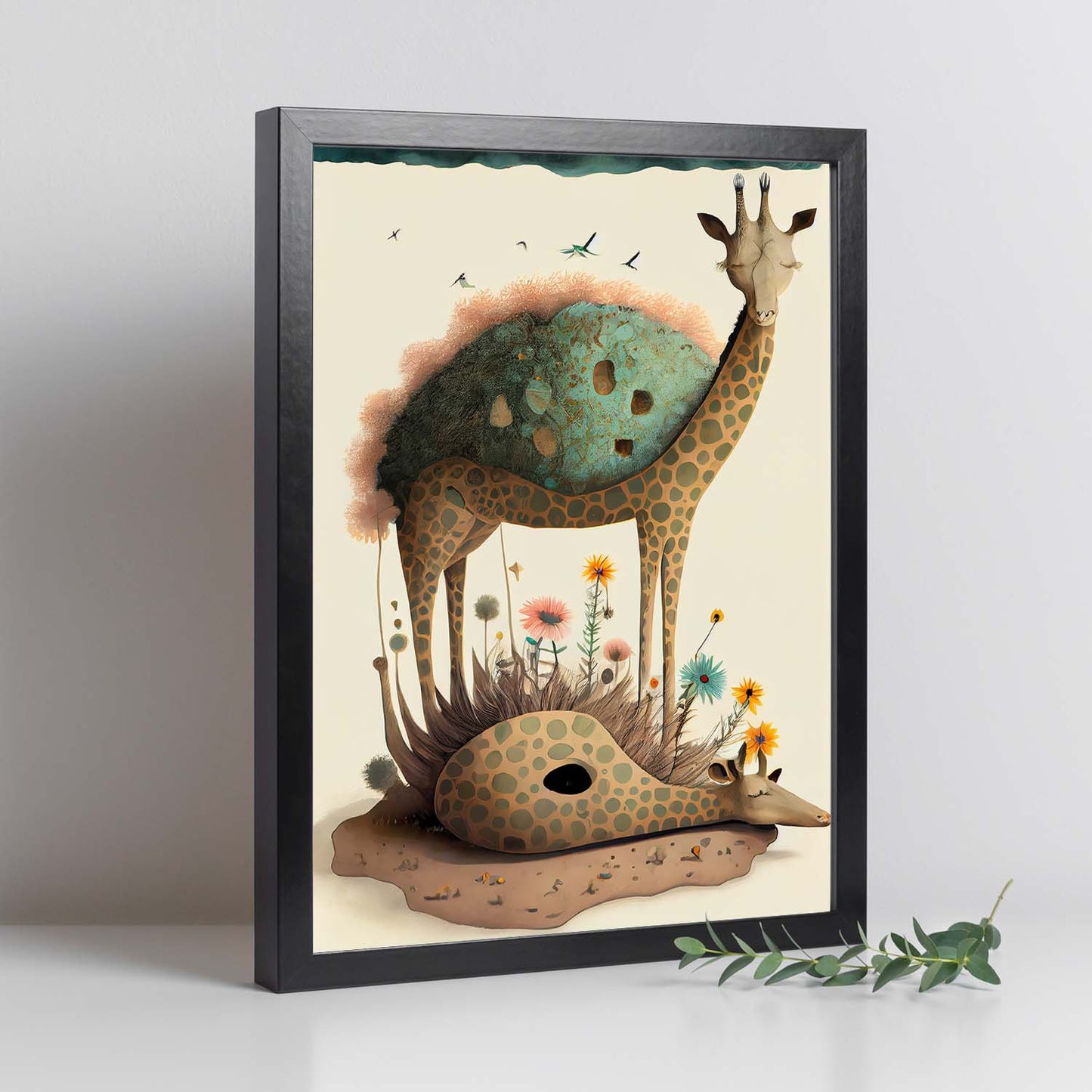 Estilo de precisión de jirafa esponjosa abstracta nácnica. Estampados de arte de pared estético para el diseño de dormitorio o sala de estar.-Artwork-Nacnic-Nacnic Estudio SL