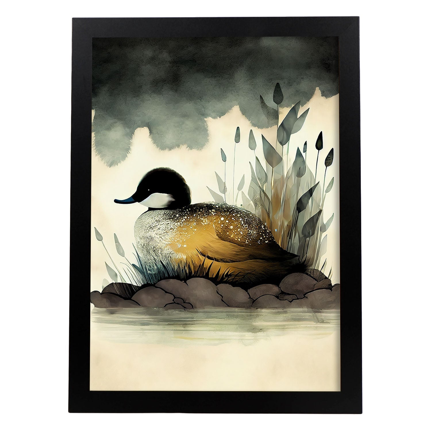 Estilo de precisión de pato esponjoso nacnico para dormir. Estampados de arte de pared estético para el diseño de dormitorio o sala de estar.-Artwork-Nacnic-A4-Sin marco-Nacnic Estudio SL