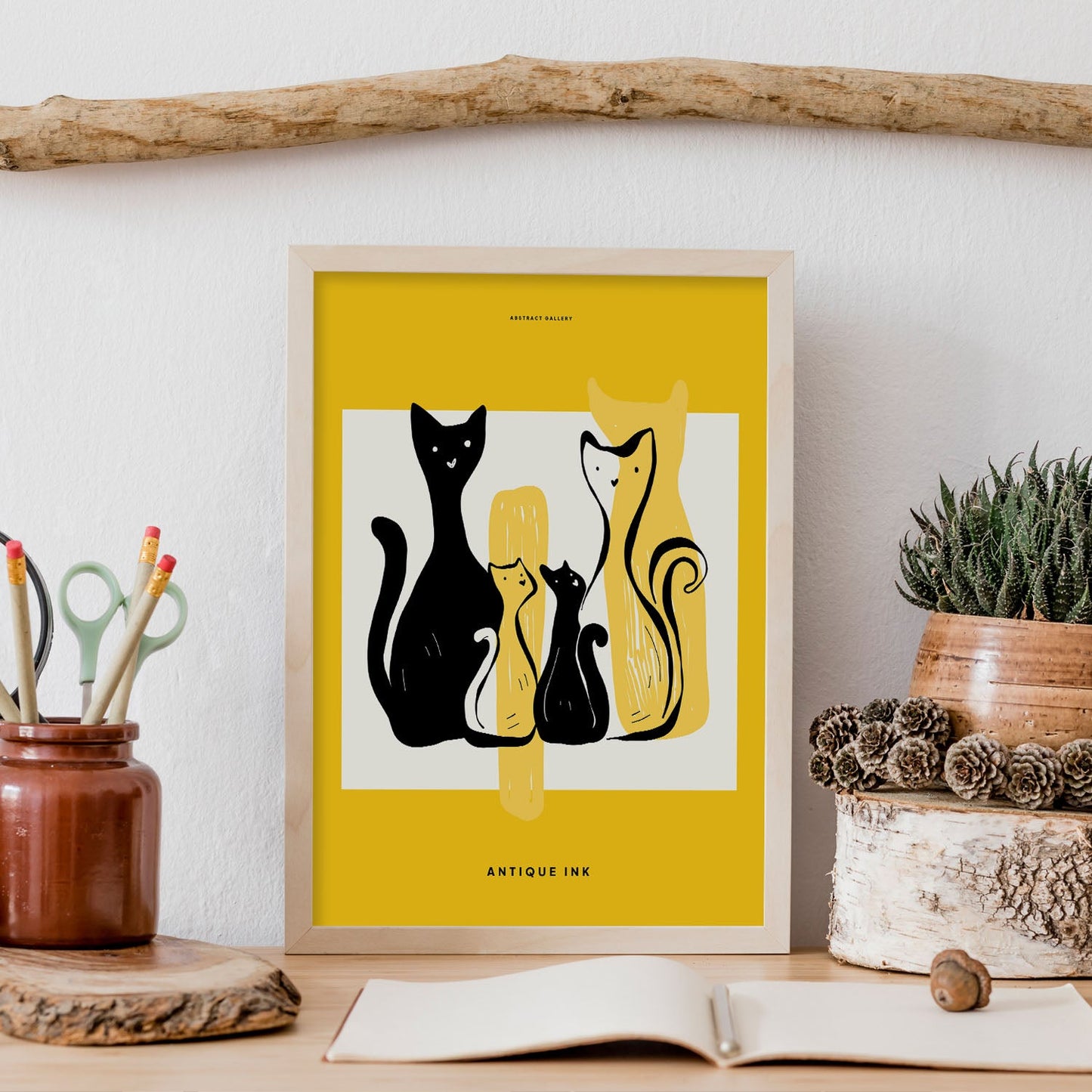 Family Cat-Artwork-Nacnic-Nacnic Estudio SL