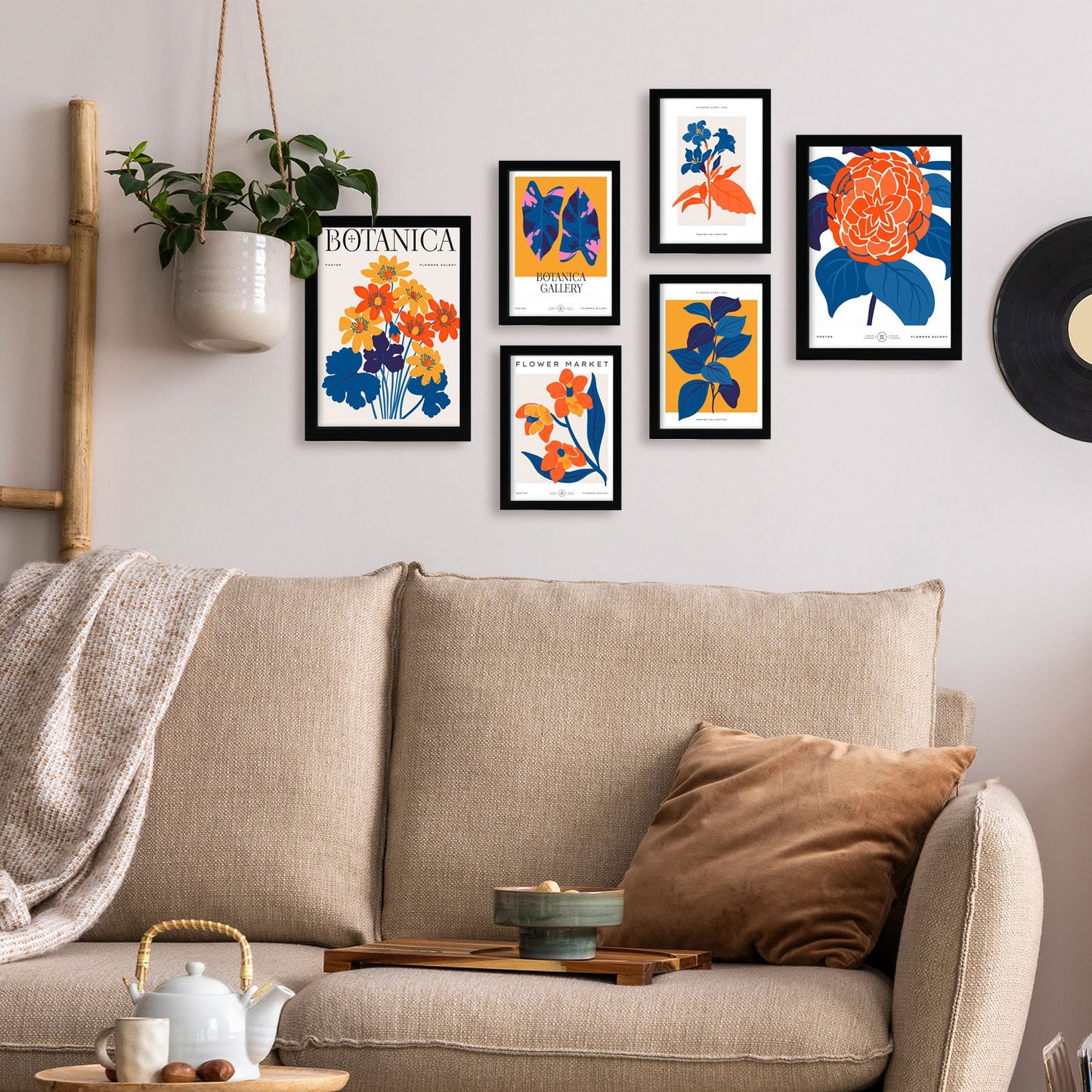 Flower Posters. Life in Orange. Nature and Botany-Artwork-Nacnic-Nacnic Estudio SL