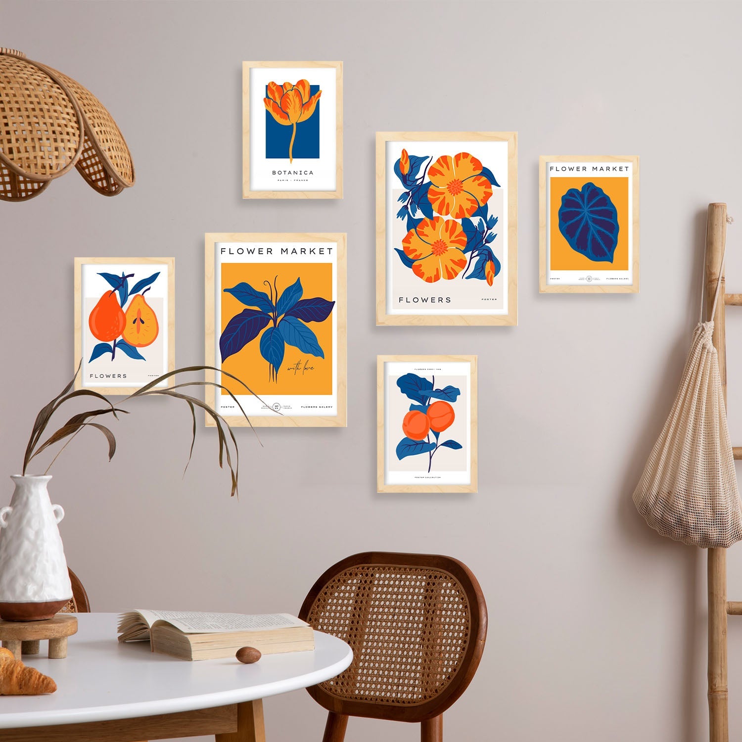 Flower Posters. Orange Jungle. Nature and Botany-Artwork-Nacnic-Nacnic Estudio SL