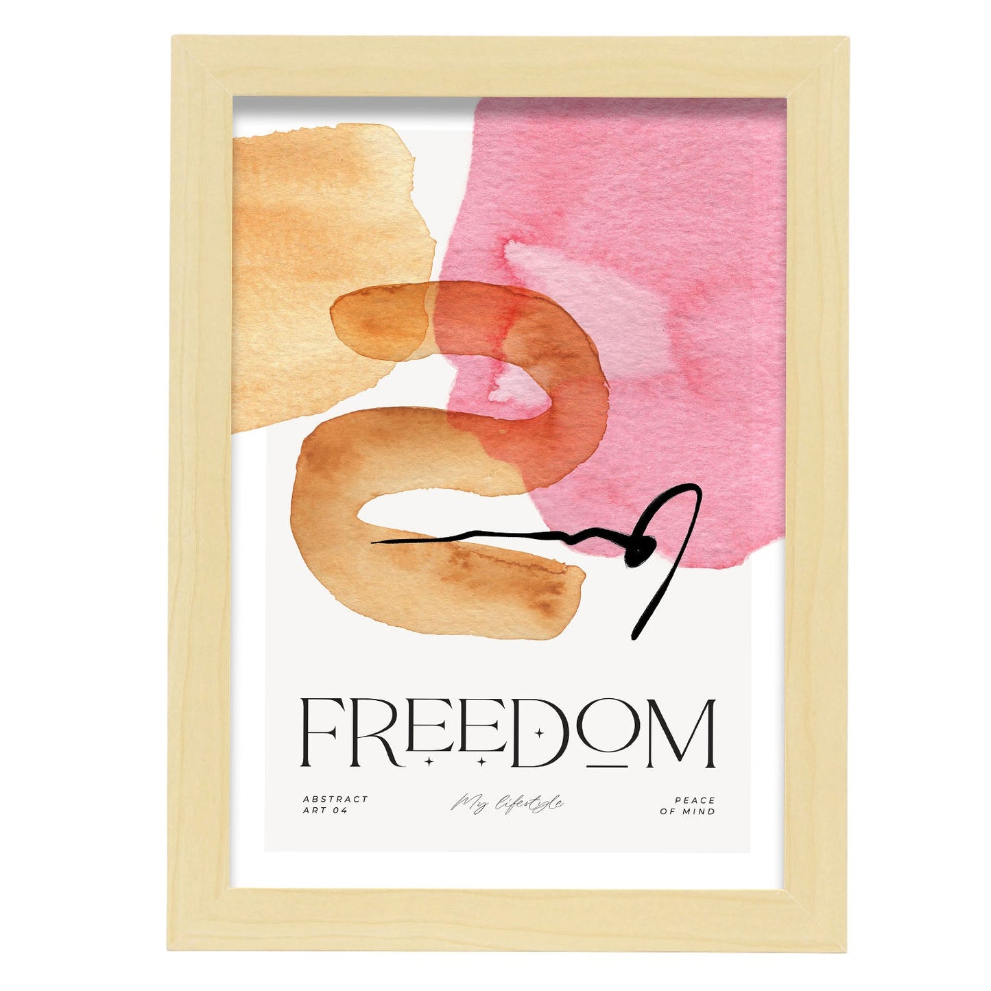 Freedom-Artwork-Nacnic-A4-Marco Madera clara-Nacnic Estudio SL