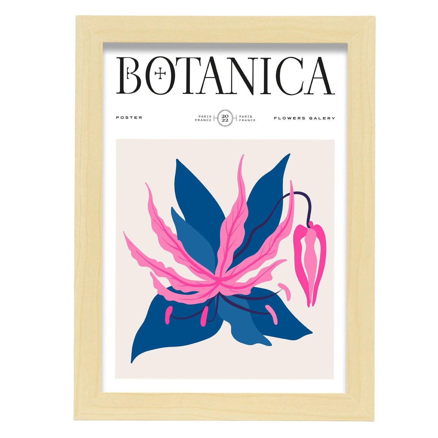 Fuchsia-Artwork-Nacnic-A4-Marco Madera clara-Nacnic Estudio SL