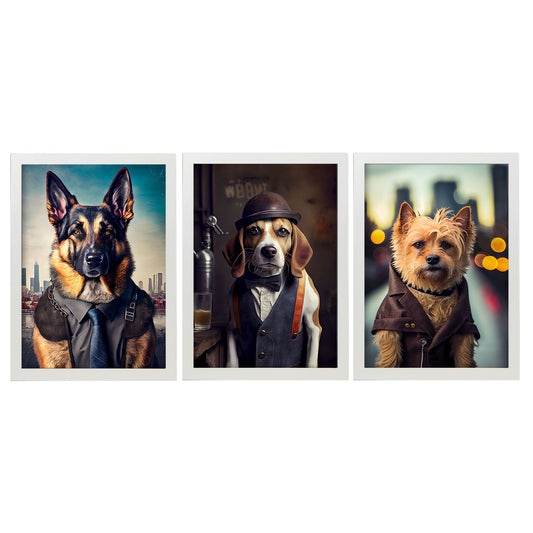 Fun Realistic Illustrations of Animals in human clothing Interior Design and Decoration Set Collection 1-Artwork-Nacnic-A4-Marco Blanco-Nacnic Estudio SL