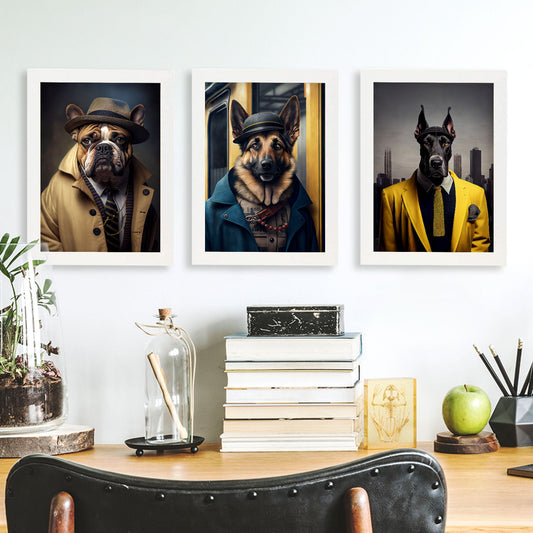 Fun Realistic Illustrations of Animals in human clothing Interior Design and Decoration Set Collection 11-Artwork-Nacnic-Nacnic Estudio SL