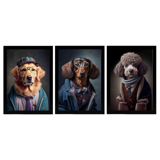 Fun Realistic Illustrations of Animals in human clothing Interior Design and Decoration Set Collection 2-Artwork-Nacnic-A4-Sin Marco-Nacnic Estudio SL