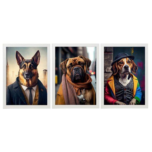 Fun Realistic Illustrations of Animals in human clothing Interior Design and Decoration Set Collection 20-Artwork-Nacnic-A4-Marco Blanco-Nacnic Estudio SL