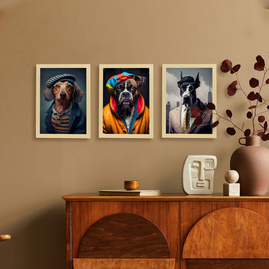 Fun Realistic Illustrations of Animals in human clothing Interior Design and Decoration Set Collection 21-Artwork-Nacnic-Nacnic Estudio SL