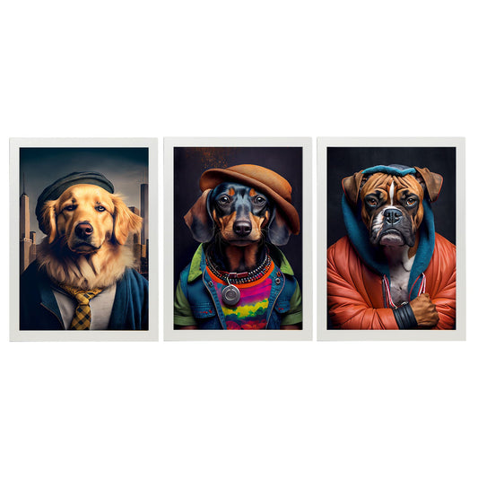 Fun Realistic Illustrations of Animals in human clothing Interior Design and Decoration Set Collection 22-Artwork-Nacnic-A4-Marco Blanco-Nacnic Estudio SL