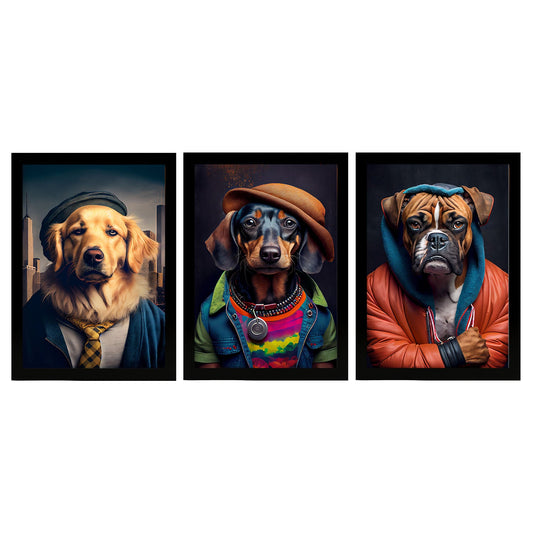 Fun Realistic Illustrations of Animals in human clothing Interior Design and Decoration Set Collection 22-Artwork-Nacnic-A4-Sin Marco-Nacnic Estudio SL