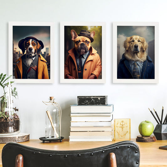 Fun Realistic Illustrations of Animals in human clothing Interior Design and Decoration Set Collection 23-Artwork-Nacnic-Nacnic Estudio SL