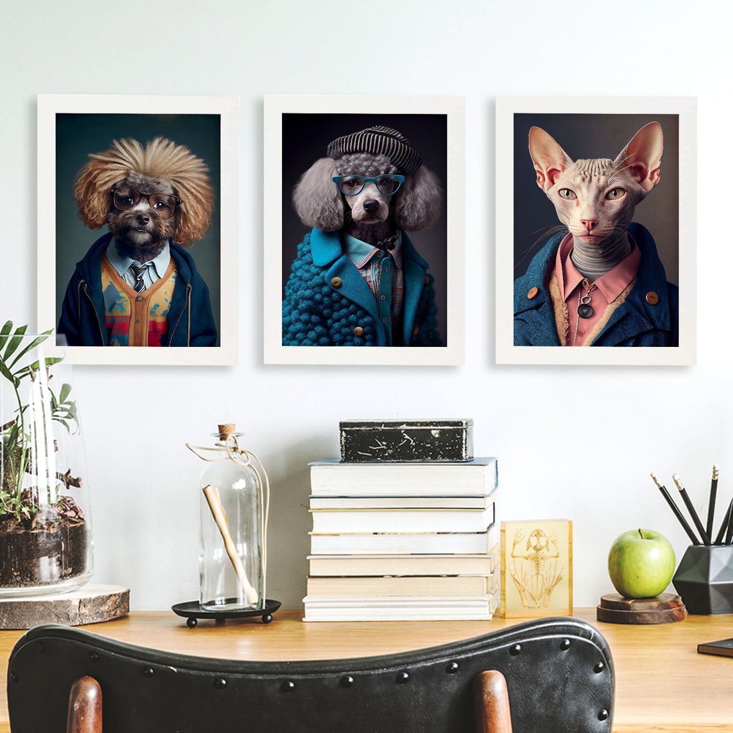 Fun Realistic Illustrations of Animals in human clothing Interior Design and Decoration Set Collection 27-Artwork-Nacnic-Nacnic Estudio SL